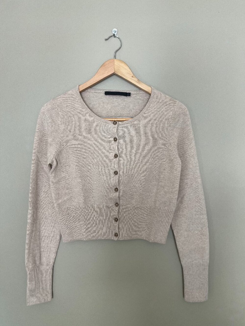 Jenni Kayne Button Front Cardigan Heather Oatmeal Size M